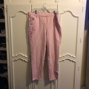 Quacker Factory pink Dream Jeans.